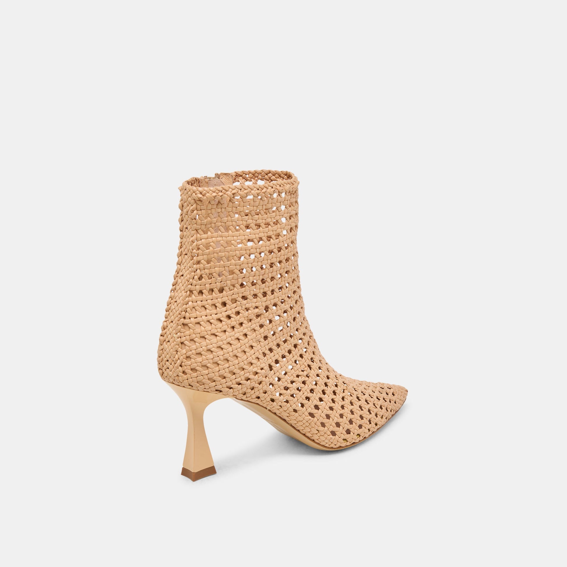 Lonni Tan Woven Leather Booties - Dolce Vita
