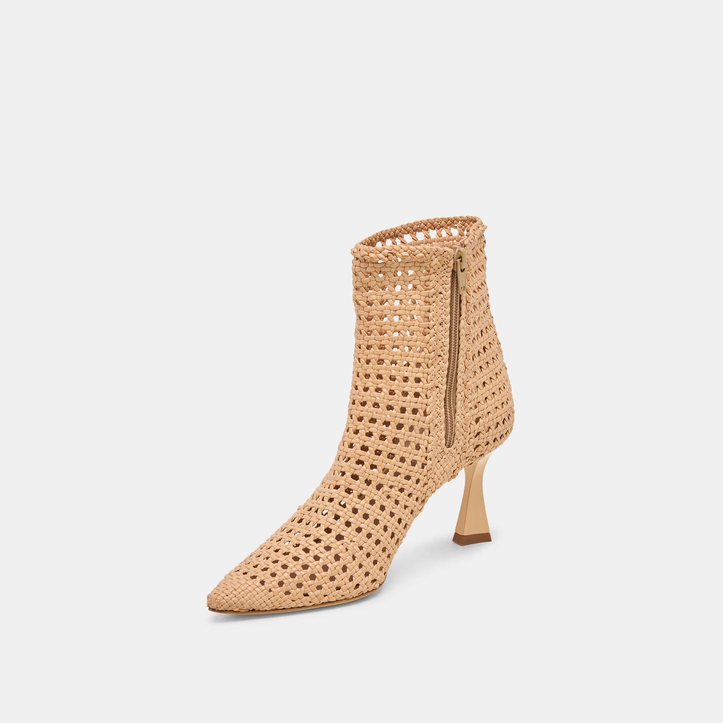 Lonni Tan Woven Leather Booties - Dolce Vita