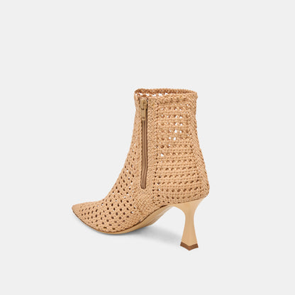 Lonni Tan Woven Leather Booties - Dolce Vita