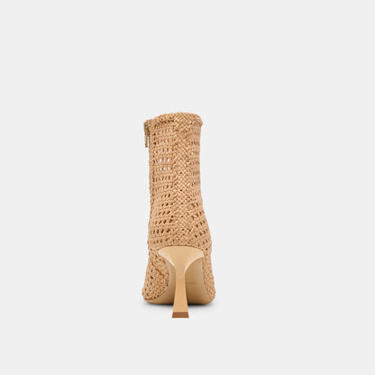 Lonni Tan Woven Leather Booties - Dolce Vita