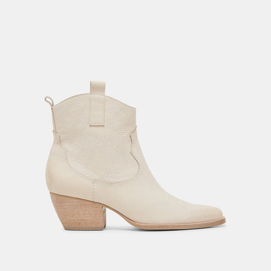 SHANIA BOOTIES IVORY NUBUCK - Dolce Vita