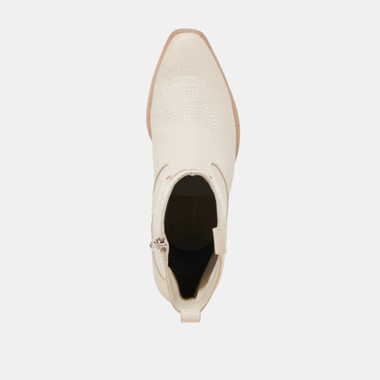 SHANIA BOOTIES IVORY NUBUCK - Dolce Vita