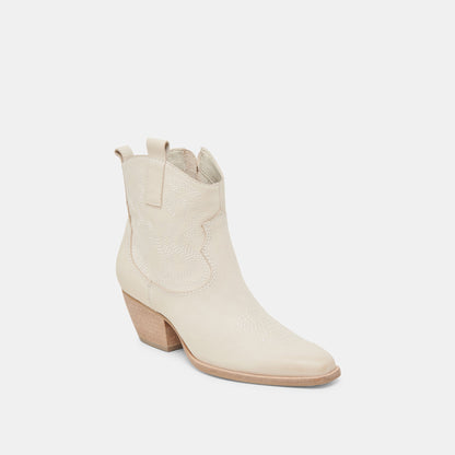 SHANIA BOOTIES IVORY NUBUCK - Dolce Vita