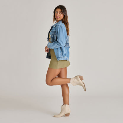 SHANIA BOOTIES IVORY NUBUCK - Dolce Vita