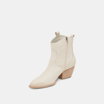 SHANIA BOOTIES IVORY NUBUCK - Dolce Vita