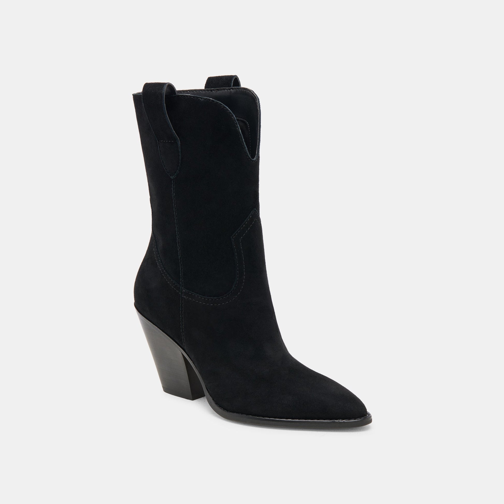 JESSEY BOOTS ONYX SUEDE - Dolce Vita