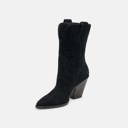 JESSEY BOOTS ONYX SUEDE - Dolce Vita