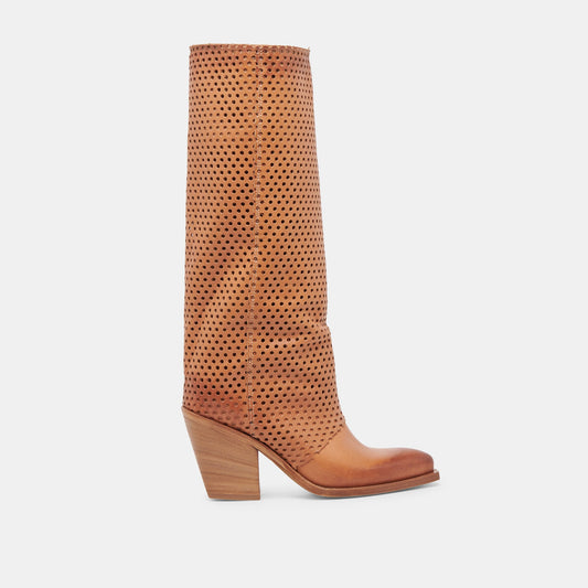 BOONE BOOTS COGNAC LEATHER - Dolce Vita