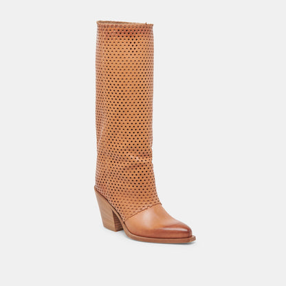BOONE BOOTS COGNAC LEATHER - Dolce Vita