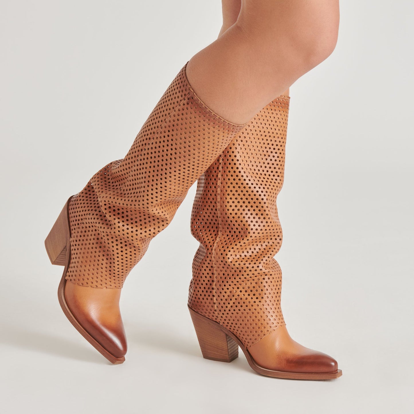 BOONE BOOTS COGNAC LEATHER - Dolce Vita
