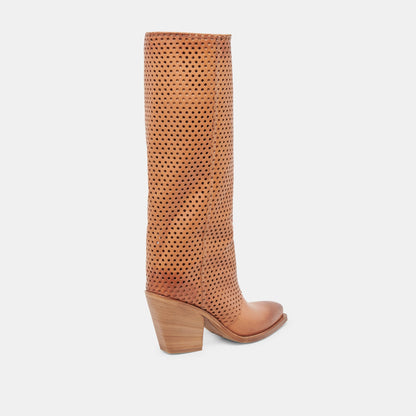 BOONE BOOTS COGNAC LEATHER - Dolce Vita