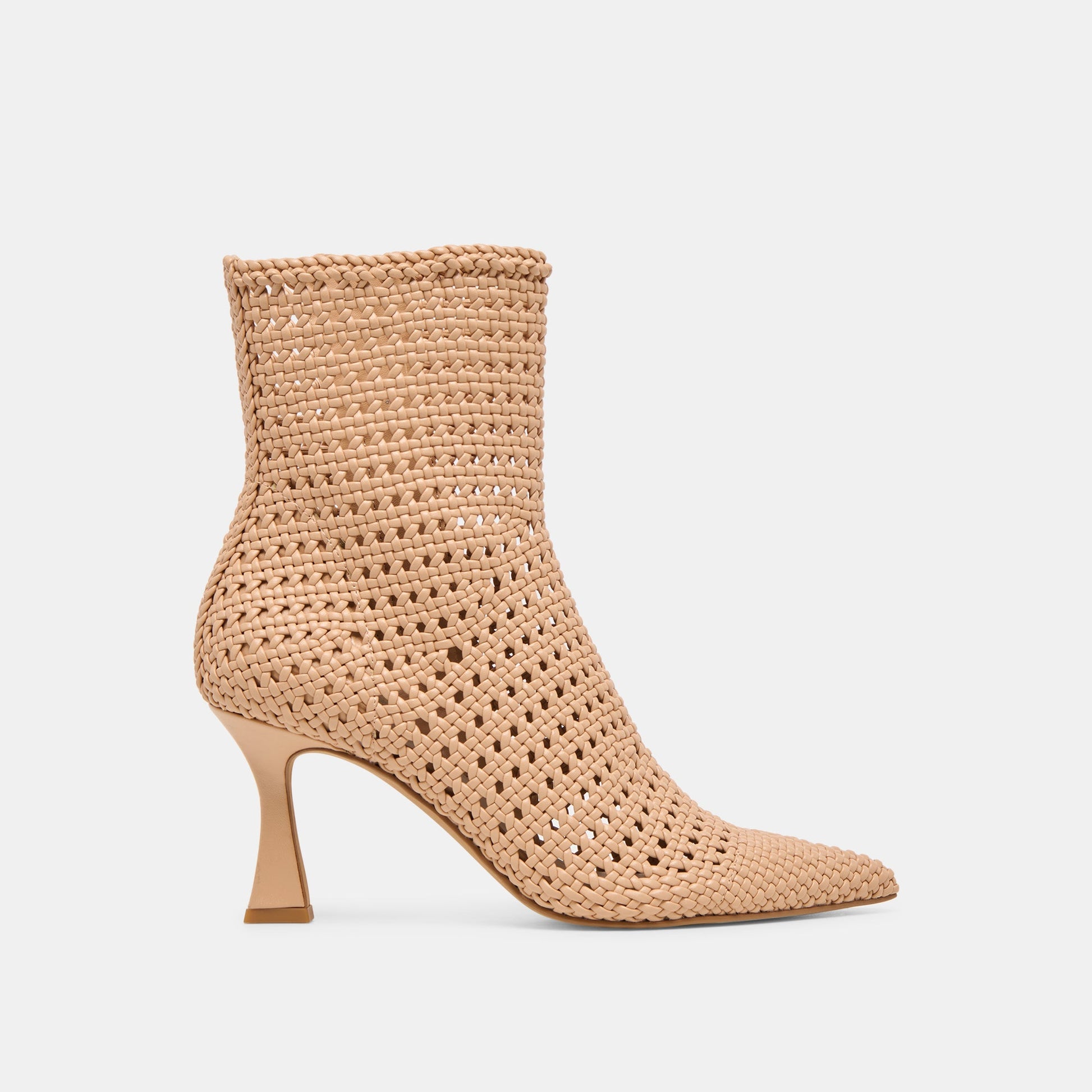 Embry Lt Tan Woven Stella Booties - Dolce Vita