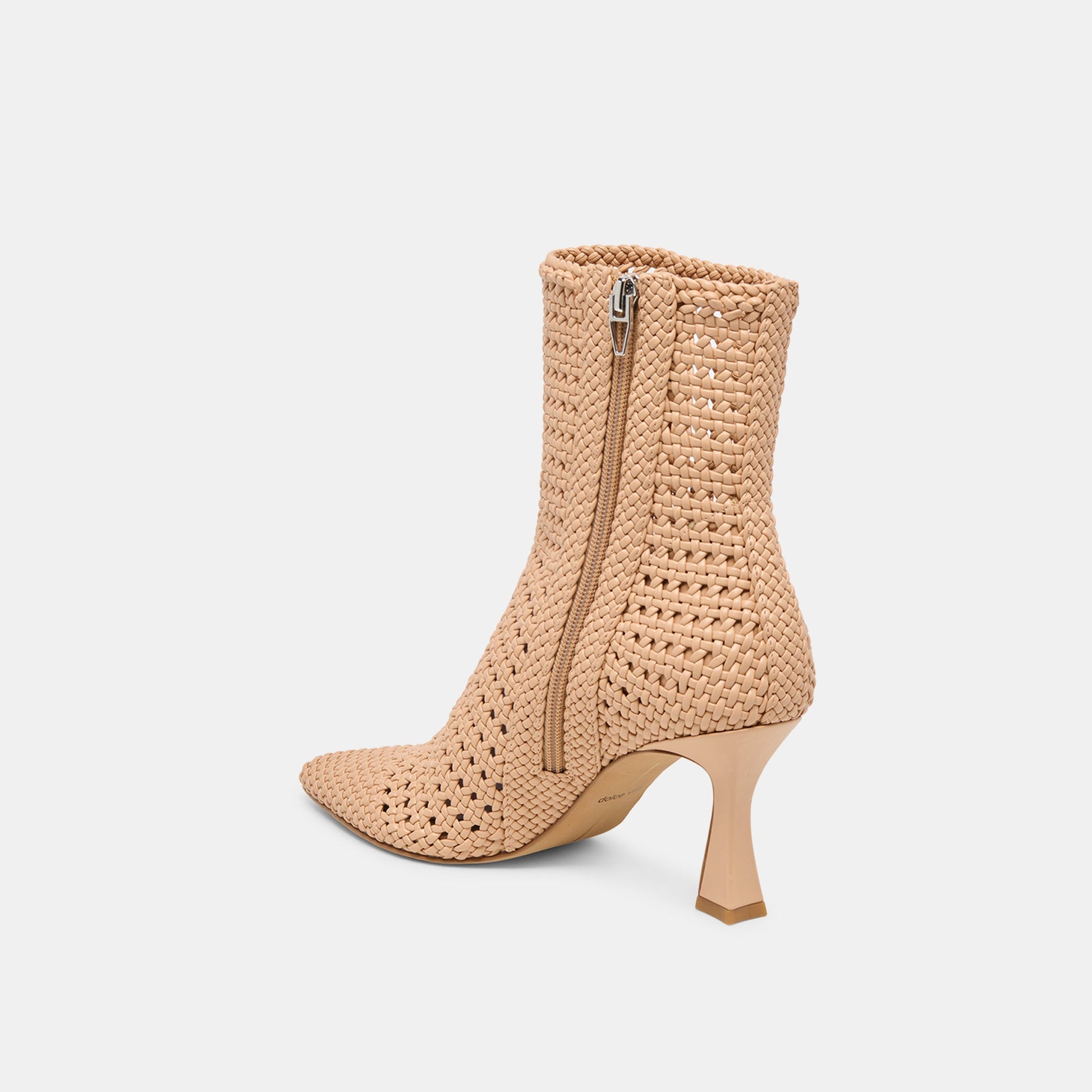 Embry Lt Tan Woven Stella Booties - Dolce Vita