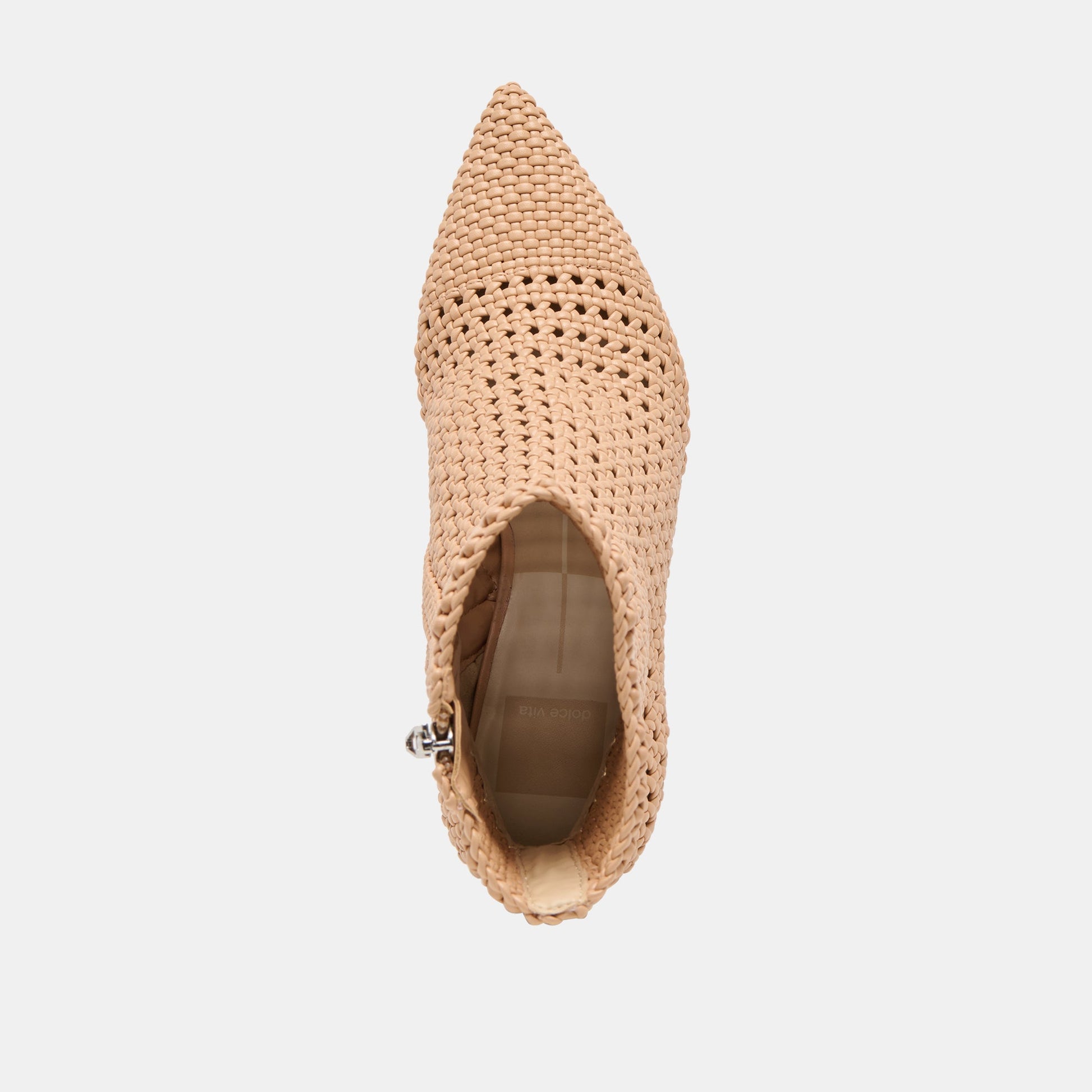 Embry Lt Tan Woven Stella Booties - Dolce Vita