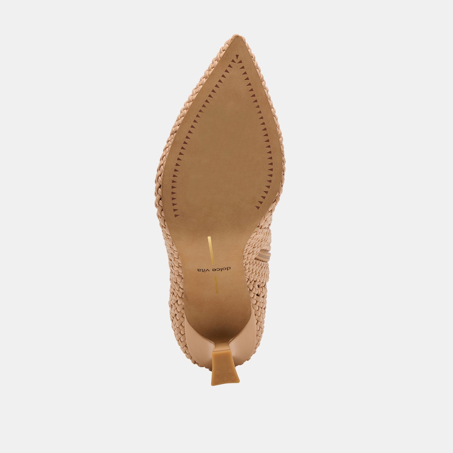 Embry Lt Tan Woven Stella Booties - Dolce Vita
