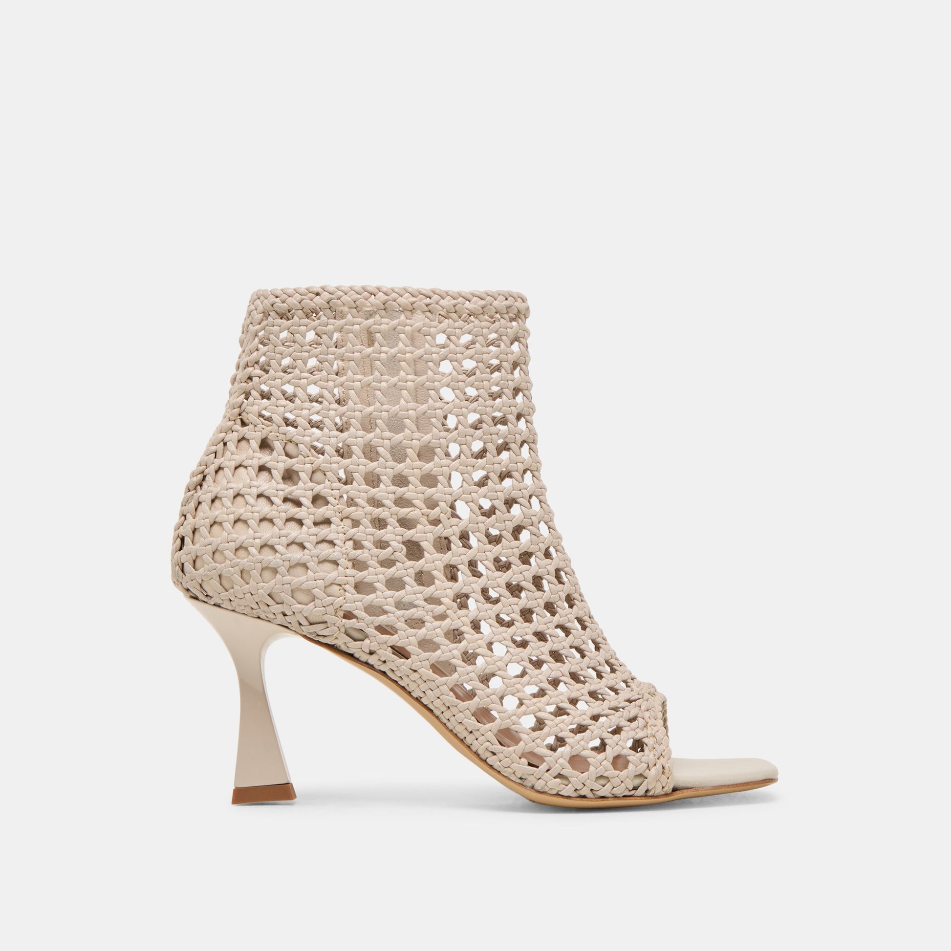 Quin Bone Woven Leather Heels - Dolce Vita