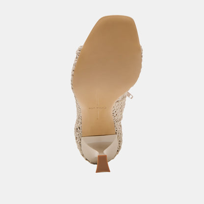 Quin Bone Woven Leather Heels - Dolce Vita