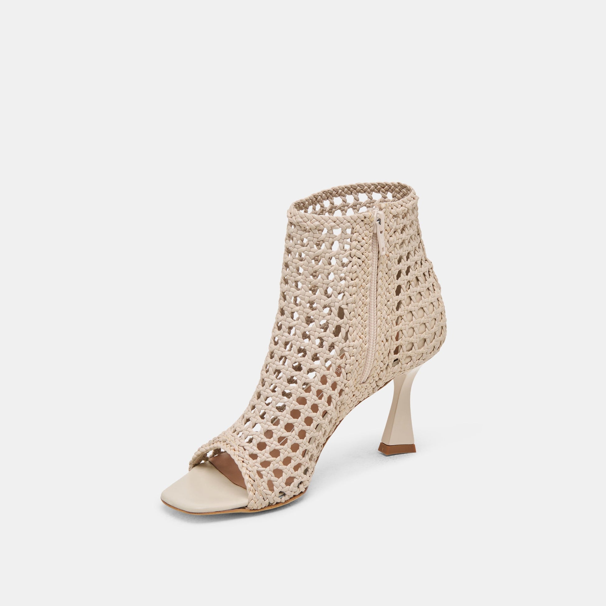 Quin Bone Woven Leather Heels - Dolce Vita