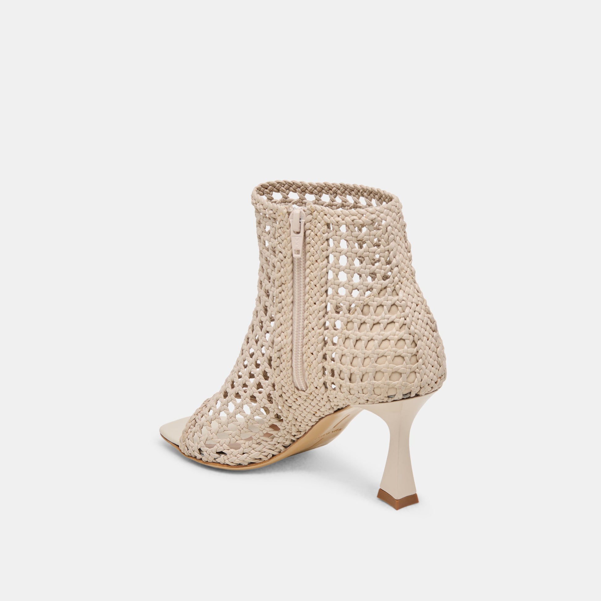 Quin Bone Woven Leather Heels - Dolce Vita