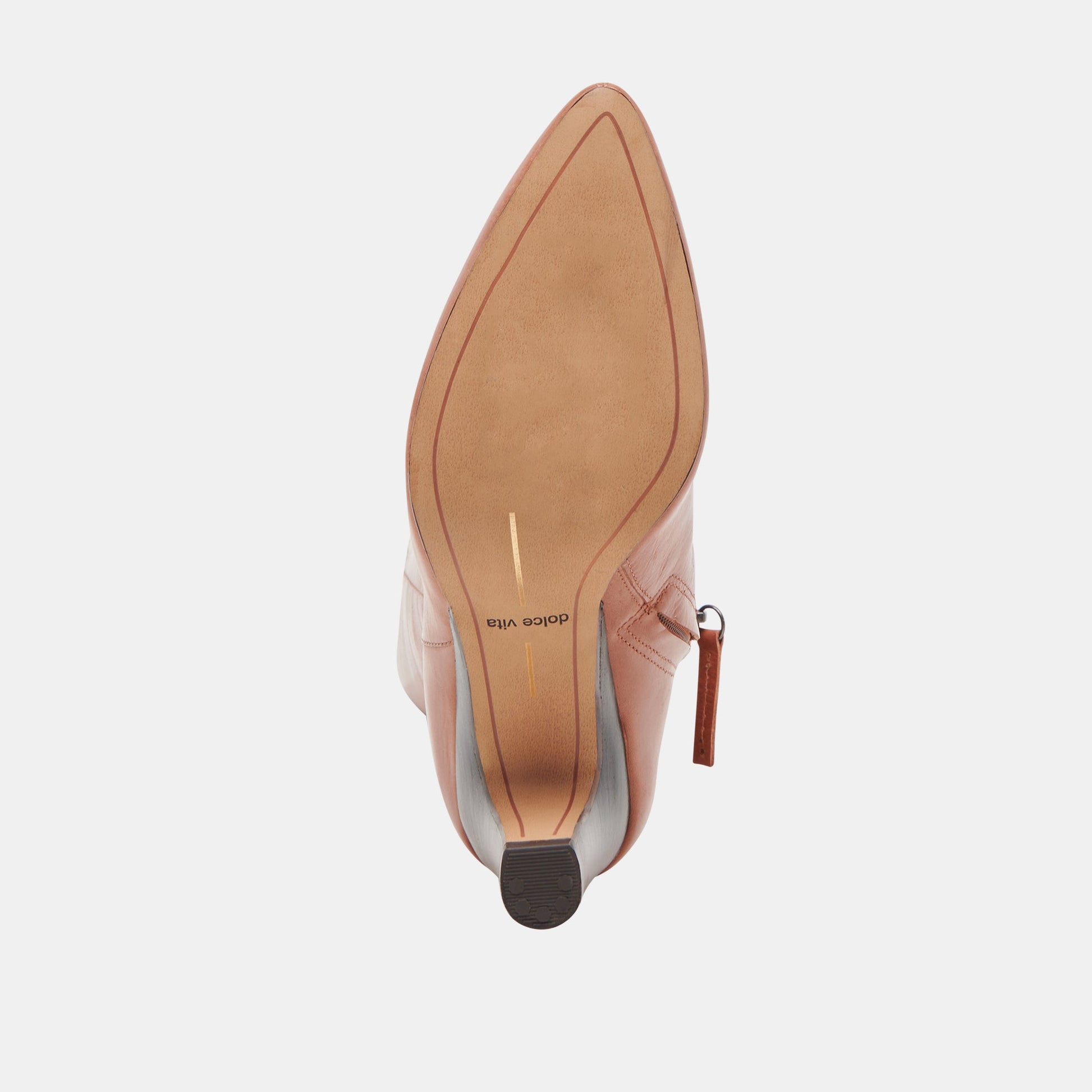 NELAS BOOTS COGNAC LEATHER - Dolce Vita