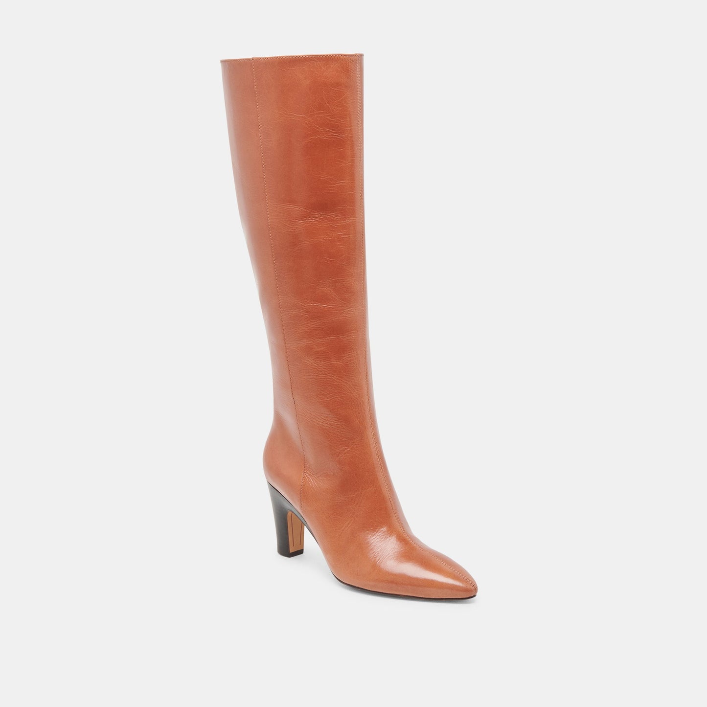 NELAS BOOTS COGNAC LEATHER - Dolce Vita