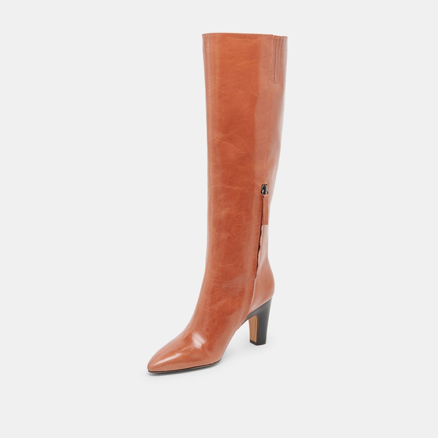 NELAS BOOTS COGNAC LEATHER - Dolce Vita