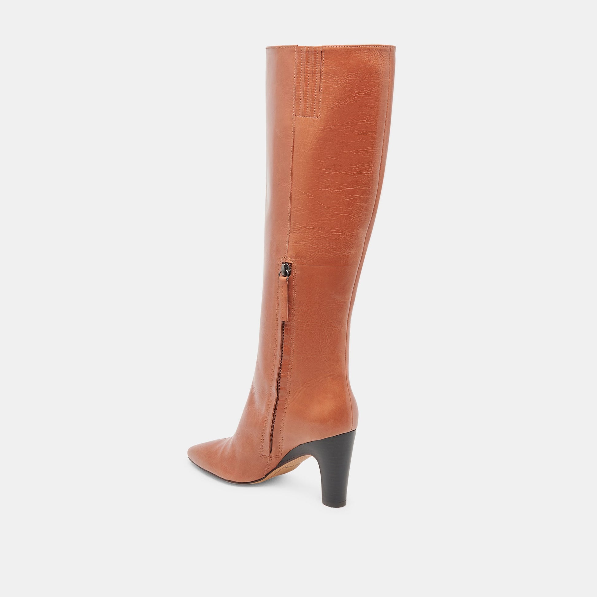 NELAS BOOTS COGNAC LEATHER - Dolce Vita