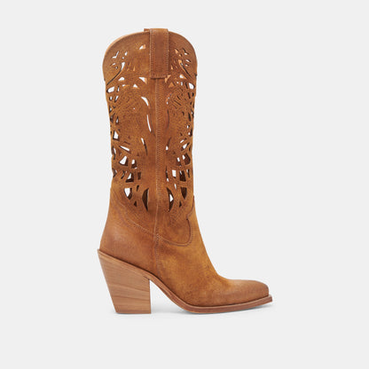 WAYLAN BOOTS CHESTNUT SUEDE - Dolce Vita