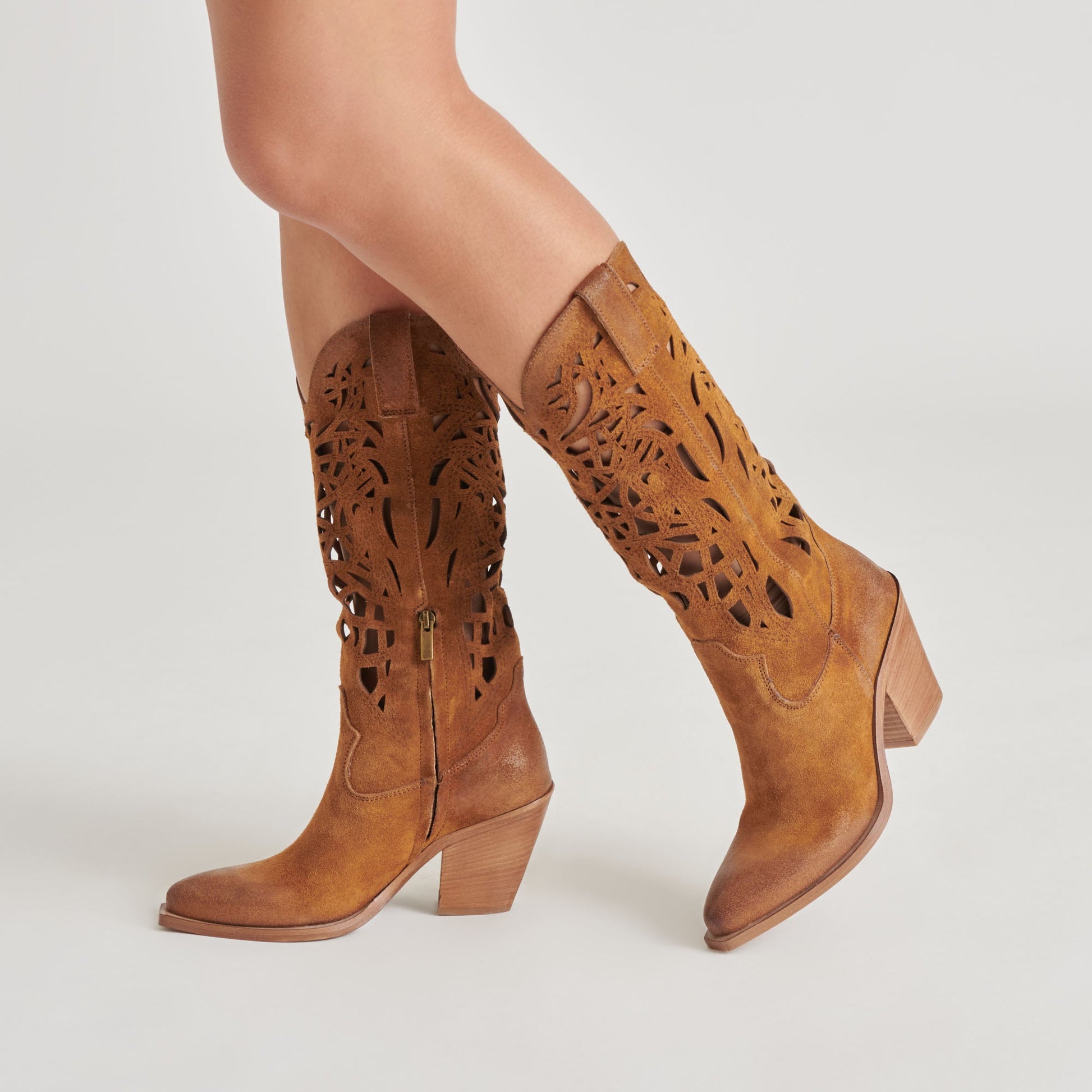 WAYLAN BOOTS CHESTNUT SUEDE - Dolce Vita