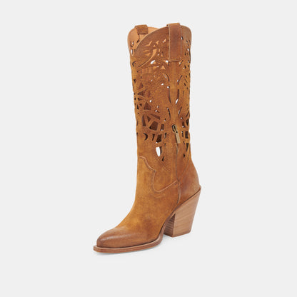 WAYLAN BOOTS CHESTNUT SUEDE - Dolce Vita
