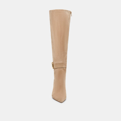 Kinzy Camel Suede Boots - Dolce Vita