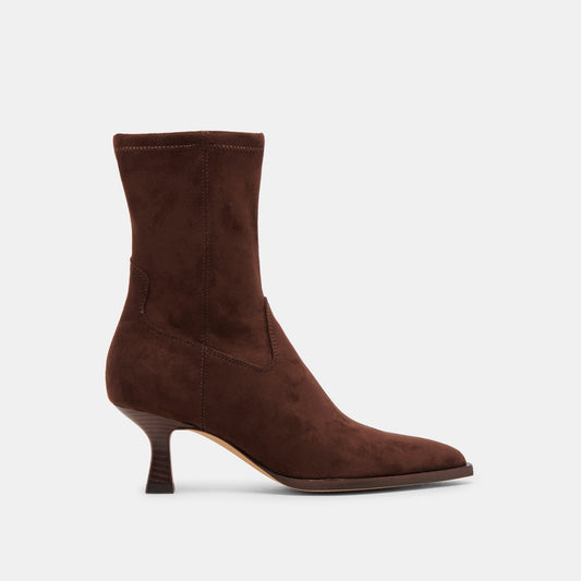 ARYA WIDE CALF BOOTS DK BROWN STELLA SUEDE - Dolce Vita