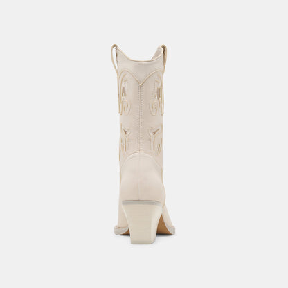 RAVENA BOOTS OFF WHITE NUBUCK - Dolce Vita