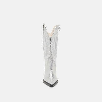 Ryland Extra Wide Calf Silver Boots - Dolce Vita