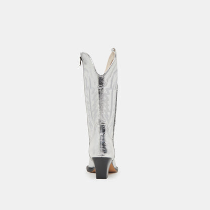 Ryland Extra Wide Calf Silver Boots - Dolce Vita