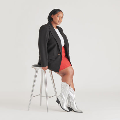 Ryland Extra Wide Calf Silver Boots - Dolce Vita