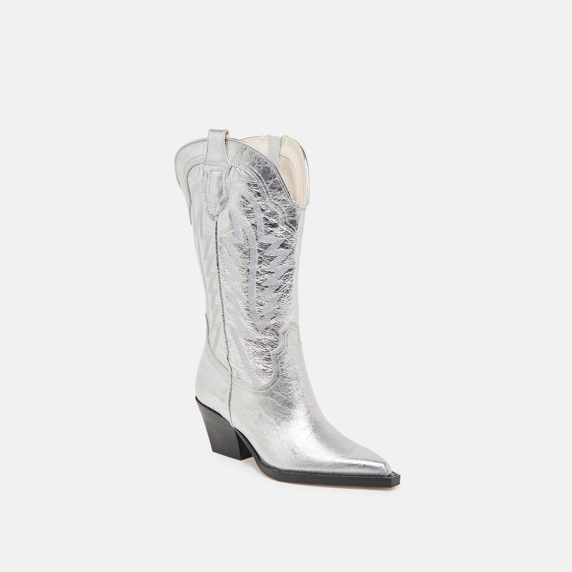 Ryland Extra Wide Calf Silver Boots - Dolce Vita