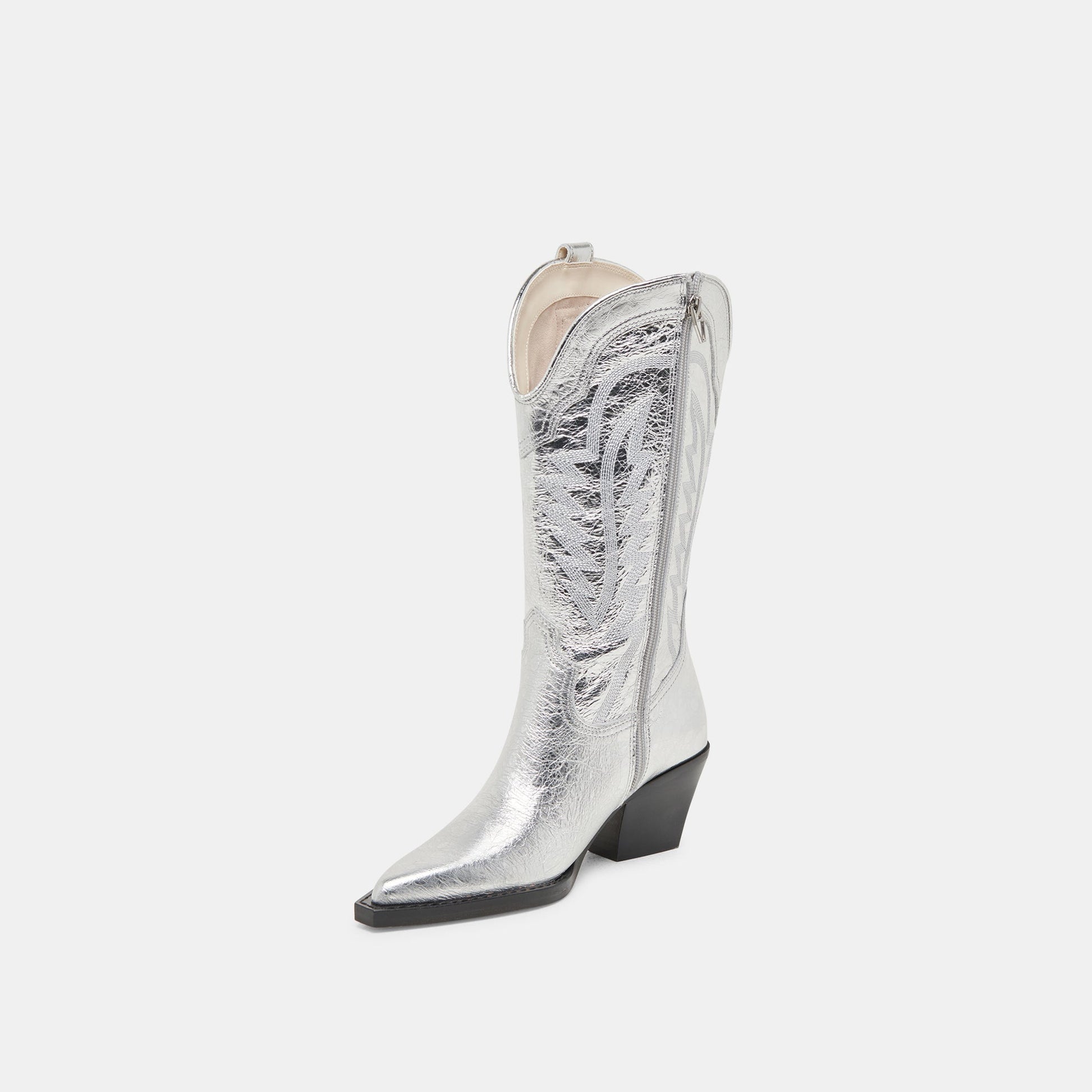 Ryland Extra Wide Calf Silver Boots - Dolce Vita