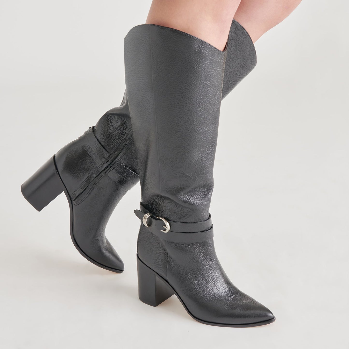 TYRONE BOOTS BLACK LEATHER - Dolce Vita