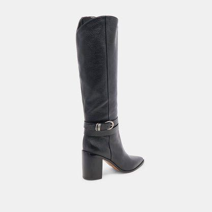 TYRONE BOOTS BLACK LEATHER - Dolce Vita