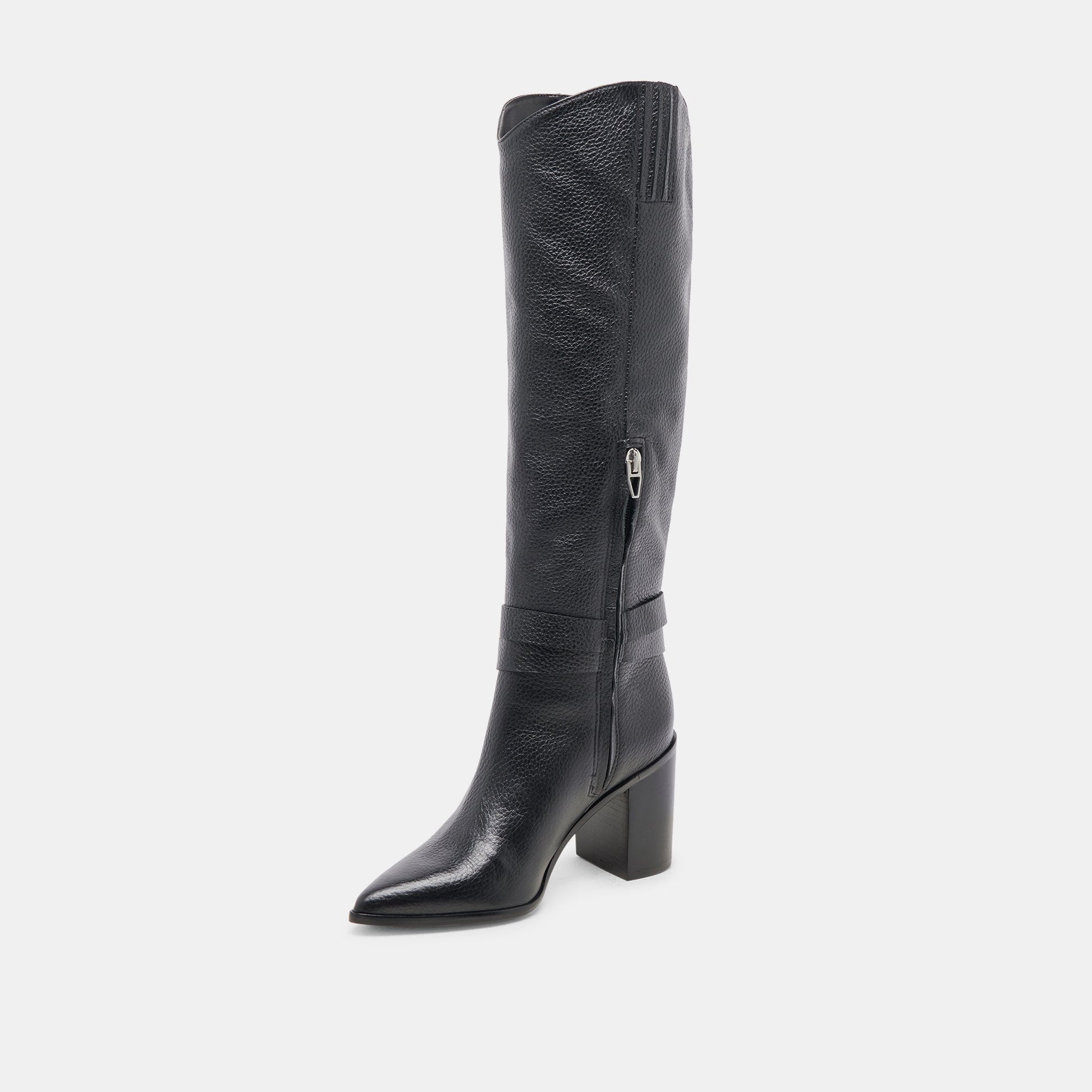 TYRONE BOOTS BLACK LEATHER - Dolce Vita