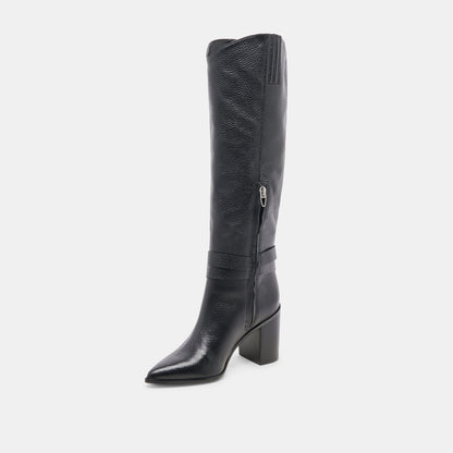 TYRONE BOOTS BLACK LEATHER - Dolce Vita