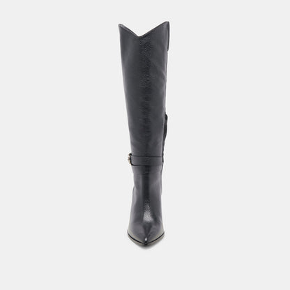 TYRONE BOOTS BLACK LEATHER - Dolce Vita