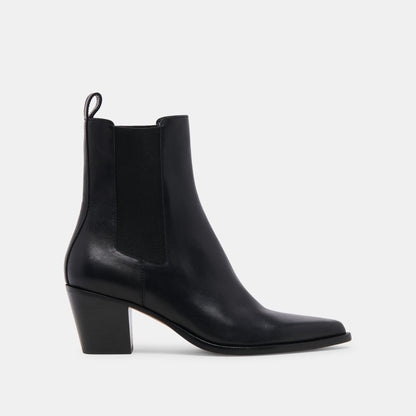 Shadie H2O Waterproof Black Leather Booties - Dolce Vita