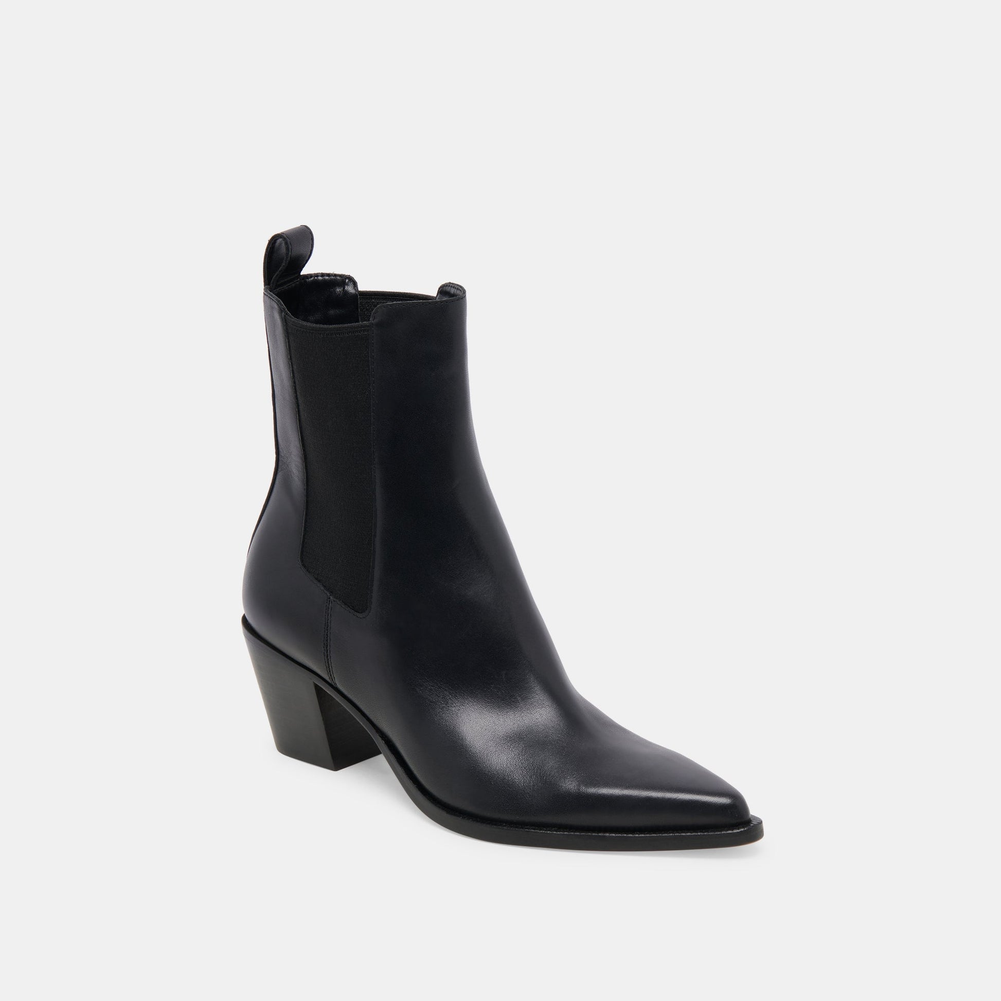 Shadie H2O Waterproof Black Leather Booties - Dolce Vita