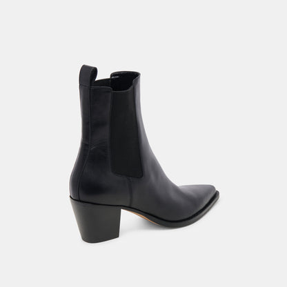 Shadie H2O Waterproof Black Leather Booties - Dolce Vita
