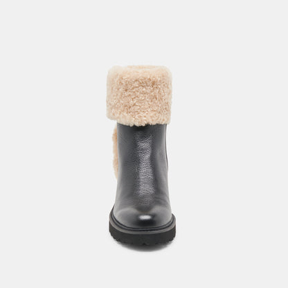 Hug H2O Waterproof Black Leather Boots - Dolce Vita