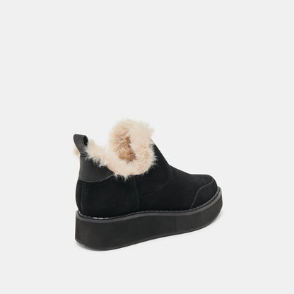 Ardy Plush H2O Waterproof Onyx Suede Booties - Dolce Vita