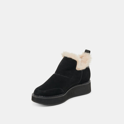 Ardy Plush H2O Waterproof Onyx Suede Booties - Dolce Vita