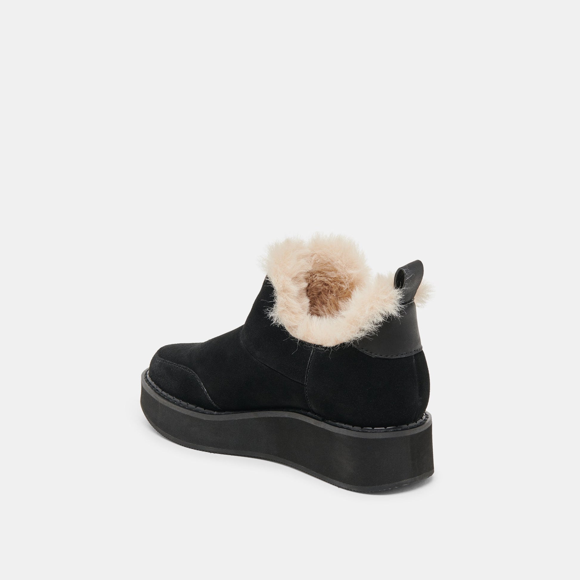 Ardy Plush H2O Waterproof Onyx Suede Booties - Dolce Vita